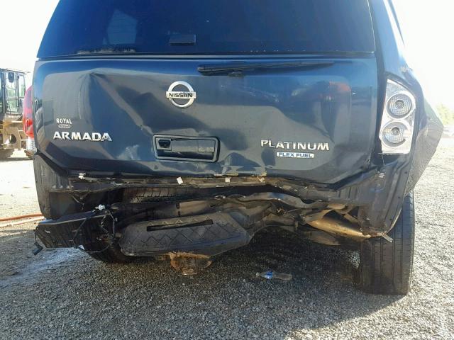 5N1BA0ND8EN600580 - 2014 NISSAN ARMADA SV BLUE photo 9