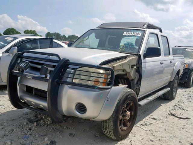 1N6ED27T54C413961 - 2004 NISSAN FRONTIER C SILVER photo 2