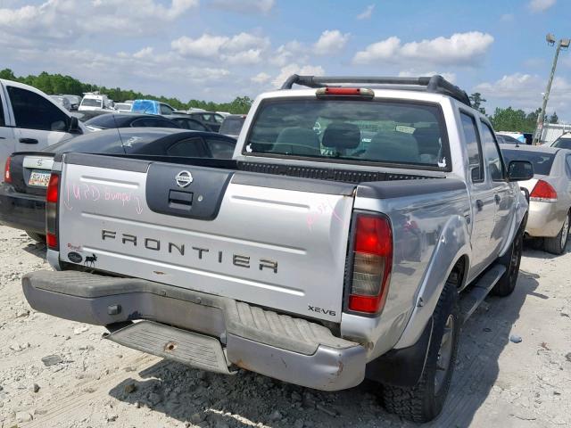 1N6ED27T54C413961 - 2004 NISSAN FRONTIER C SILVER photo 4