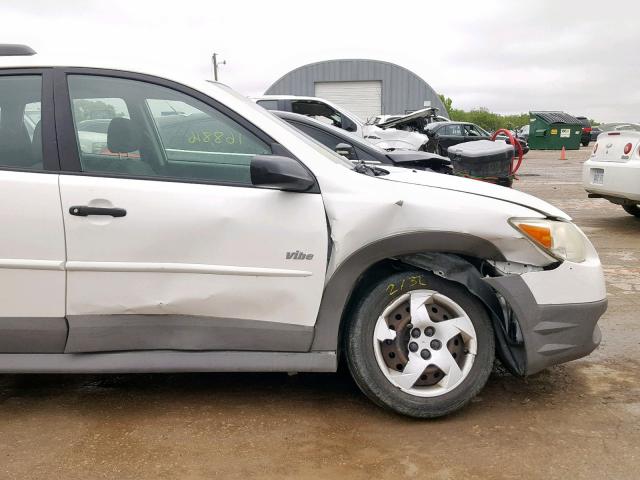 5Y2SL65857Z410946 - 2007 PONTIAC VIBE WHITE photo 9