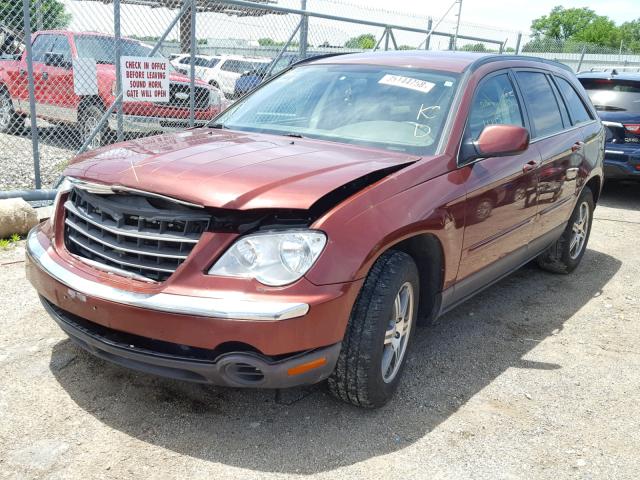 2A8GM68X97R326993 - 2007 CHRYSLER PACIFICA T MAROON photo 2