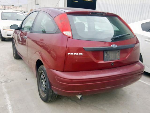 1FAFP31NX7W115378 - 2007 FORD FOCUS ZX3 RED photo 3