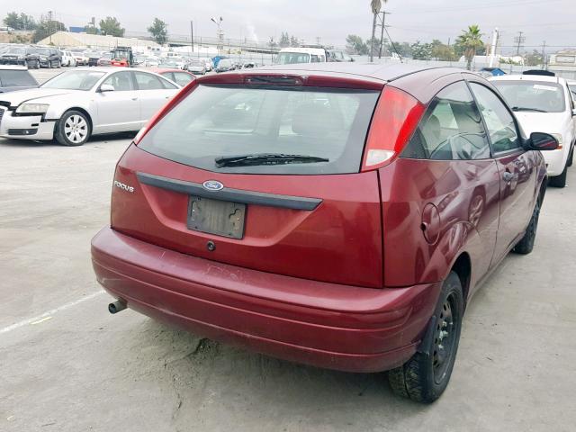 1FAFP31NX7W115378 - 2007 FORD FOCUS ZX3 RED photo 4