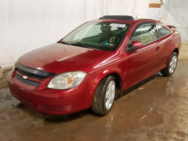 1G1AL18F787205868 - 2008 CHEVROLET COBALT LT RED photo 2