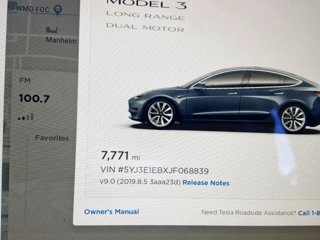 5YJ3E1EBXJF068839 - 2018 TESLA MODEL 3 GRAY photo 8