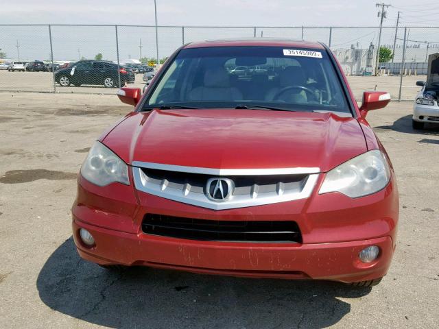 5J8TB18218A016721 - 2008 ACURA RDX RED photo 9