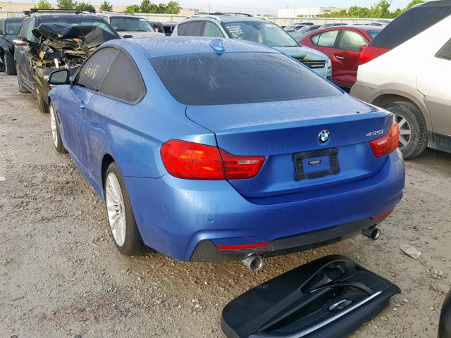 WBA3R1C51GK529839 - 2016 BMW 435 I BLUE photo 3