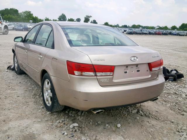 5NPET46F87H175867 - 2007 HYUNDAI SONATA GL BEIGE photo 3