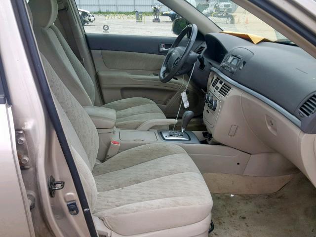 5NPET46F87H175867 - 2007 HYUNDAI SONATA GL BEIGE photo 5