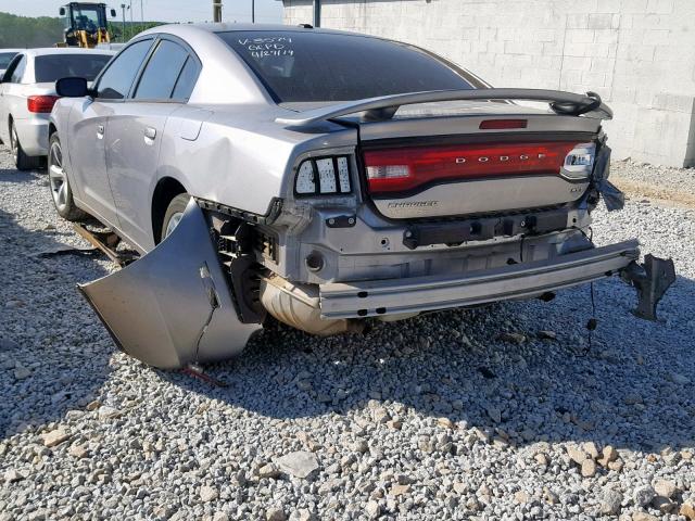 2C3CDXHG3EH323574 - 2014 DODGE CHARGER SX GRAY photo 3