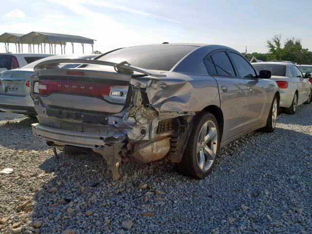 2C3CDXHG3EH323574 - 2014 DODGE CHARGER SX GRAY photo 4