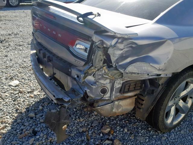 2C3CDXHG3EH323574 - 2014 DODGE CHARGER SX GRAY photo 9