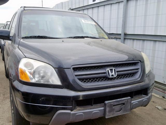 2HKYF18534H527174 - 2004 HONDA PILOT EXL BLACK photo 1