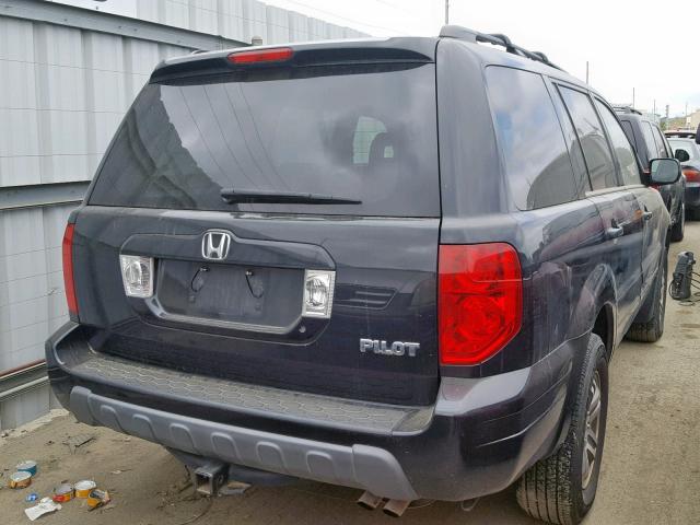 2HKYF18534H527174 - 2004 HONDA PILOT EXL BLACK photo 4