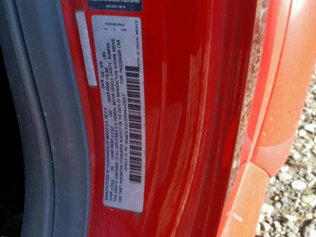 3VWCK31C05M410557 - 2005 VOLKSWAGEN NEW BEETLE Rot Foto 10