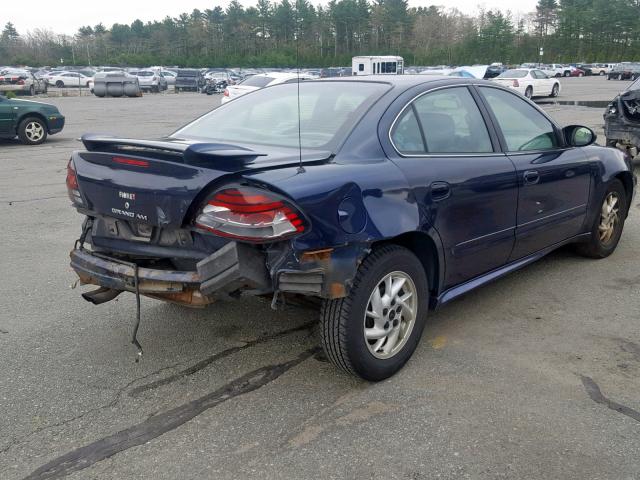 1G2NE52F94C234068 - 2004 PONTIAC GRAND AM S BLUE photo 4