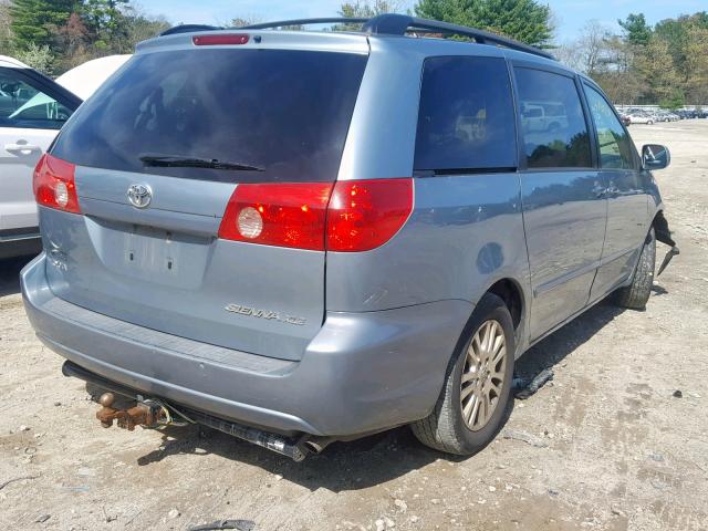 5TDZK22C37S090353 - 2007 TOYOTA SIENNA XLE BLUE photo 4