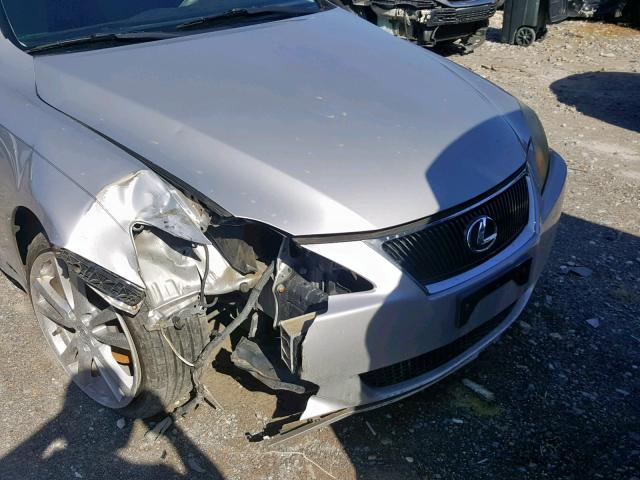 JTHBK262362016731 - 2006 LEXUS IS 250 SILVER photo 9