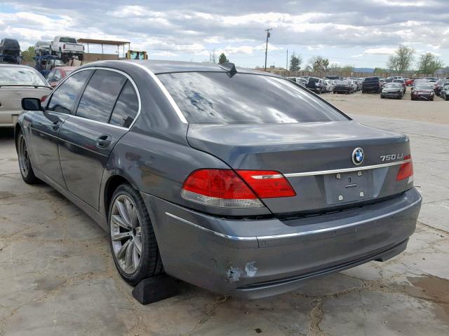 WBAHN83557DT75599 - 2007 BMW 750 GRAY photo 3