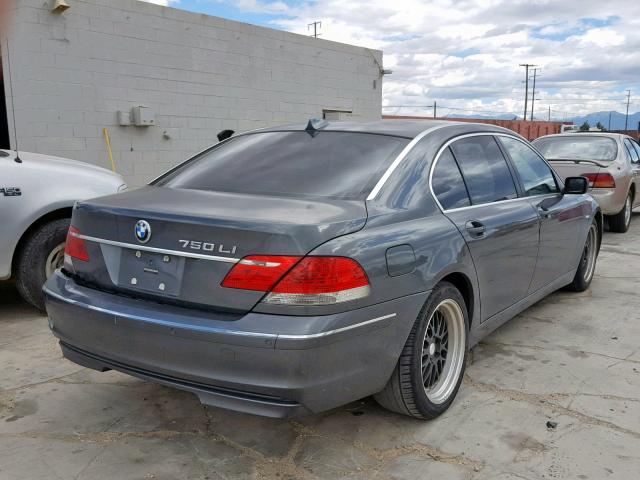 WBAHN83557DT75599 - 2007 BMW 750 GRAY photo 4