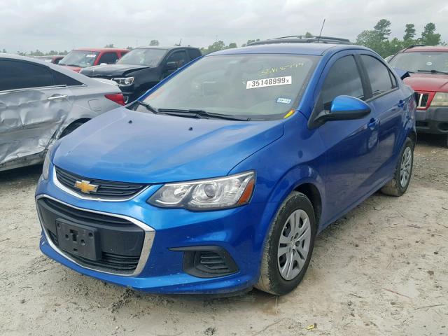 1G1JB5SH6H4161237 - 2017 CHEVROLET SONIC LS BLUE photo 2