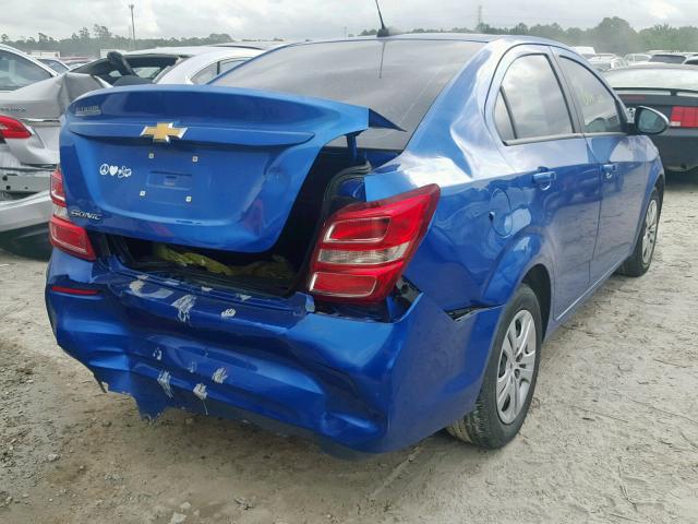 1G1JB5SH6H4161237 - 2017 CHEVROLET SONIC LS BLUE photo 4