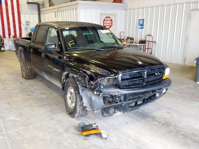 1B7GG2AN3YS701020 - 2000 DODGE DAKOTA QUA BLACK photo 1