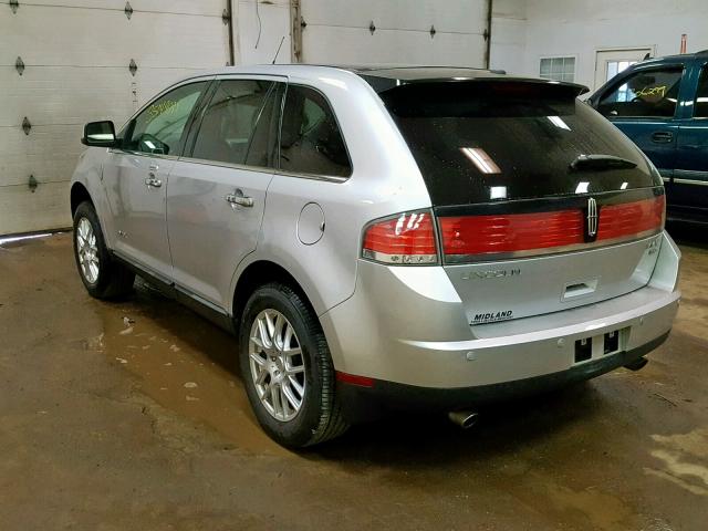 2LMDU88C89BJ07750 - 2009 LINCOLN MKX SILVER photo 3