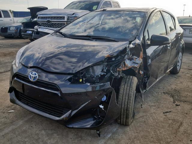 JTDKDTB31G1131612 - 2016 TOYOTA PRIUS C CHARCOAL photo 2