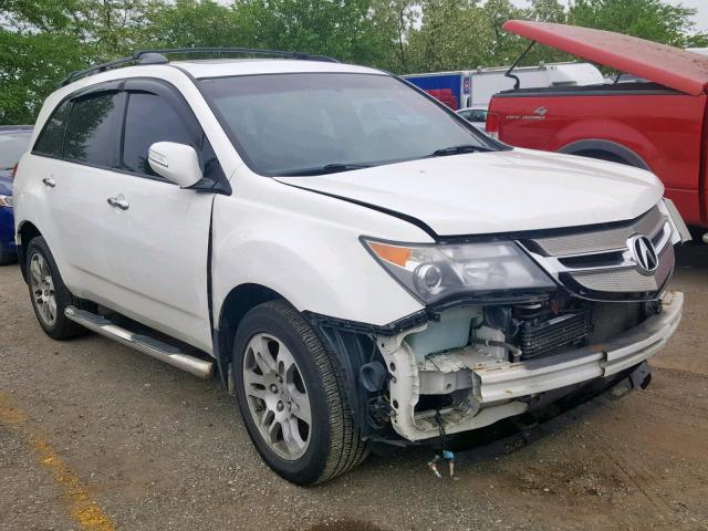 2HNYD28307H510463 - 2007 ACURA MDX TECHNO WHITE photo 1