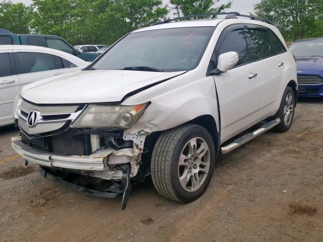 2HNYD28307H510463 - 2007 ACURA MDX TECHNO WHITE photo 2