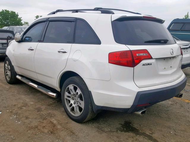 2HNYD28307H510463 - 2007 ACURA MDX TECHNO WHITE photo 3