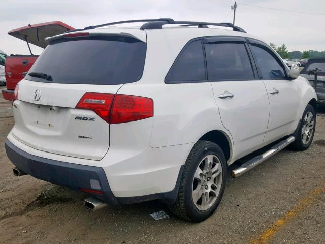 2HNYD28307H510463 - 2007 ACURA MDX TECHNO WHITE photo 4