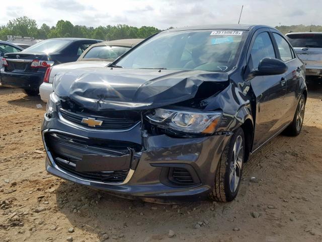 1G1JF5SB8K4125654 - 2019 CHEVROLET SONIC PREM GRAY photo 2