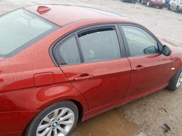 WBAPH5C54BA443600 - 2011 BMW 328 I SULE MAROON photo 9