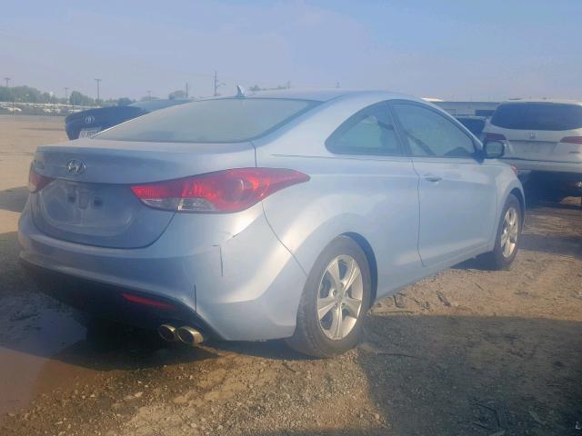 KMHDH6AE3DU003136 - 2013 HYUNDAI ELANTRA CO BLUE photo 4