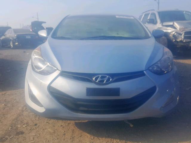 KMHDH6AE3DU003136 - 2013 HYUNDAI ELANTRA CO BLUE photo 9