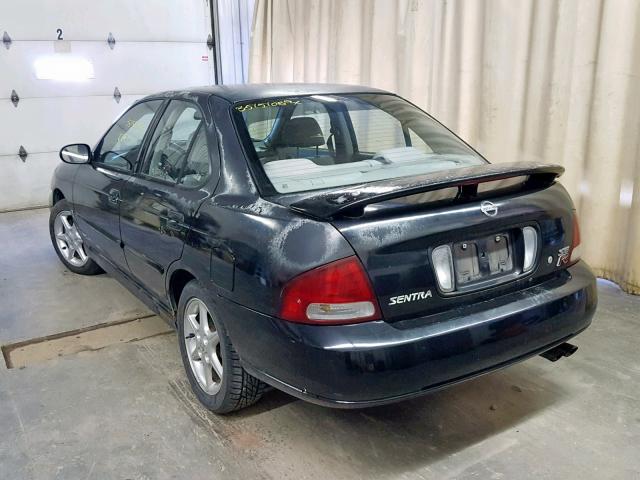 3N1AB51D12L704312 - 2002 NISSAN SENTRA SE- BLACK photo 3