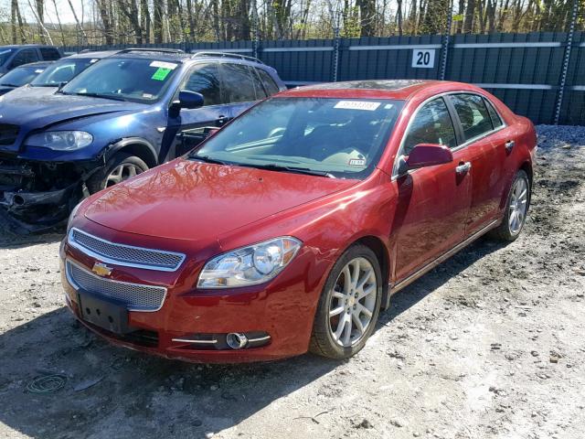 1G1ZE5E18BF123514 - 2011 CHEVROLET MALIBU LTZ მუქწითელი ფოტო 2