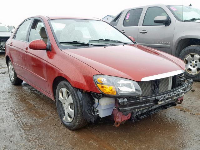 KNAFE222495662831 - 2009 KIA SPECTRA EX RED photo 1