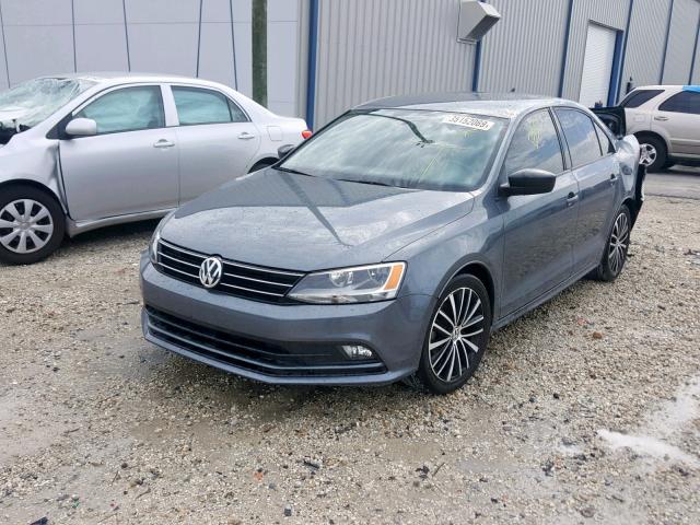 3VWD17AJ1GM330507 - 2016 VOLKSWAGEN JETTA SPOR GRAY photo 2