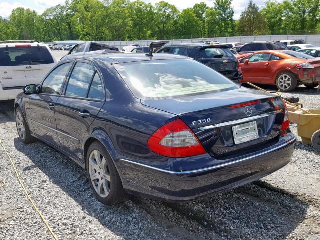 WDBUF56X18B301456 - 2008 MERCEDES-BENZ E 350 BLUE photo 3