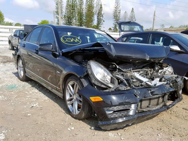 WDDGF4HB5CA632698 - 2012 MERCEDES-BENZ C 250 BLACK photo 1