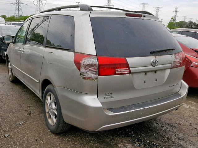 5TDBA22C25S035426 - 2005 TOYOTA SIENNA XLE SILVER photo 3