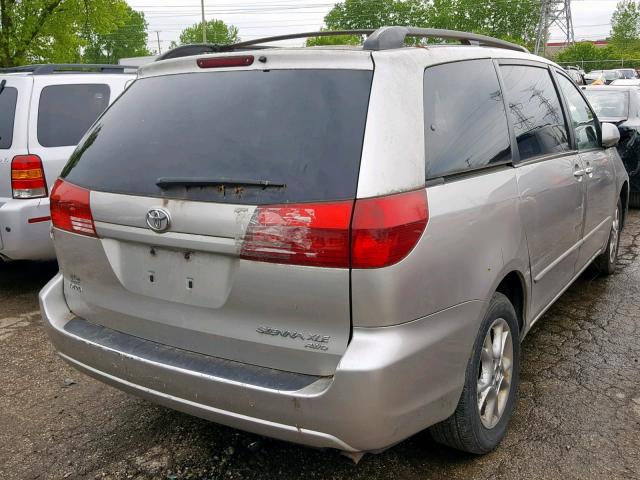 5TDBA22C25S035426 - 2005 TOYOTA SIENNA XLE SILVER photo 4