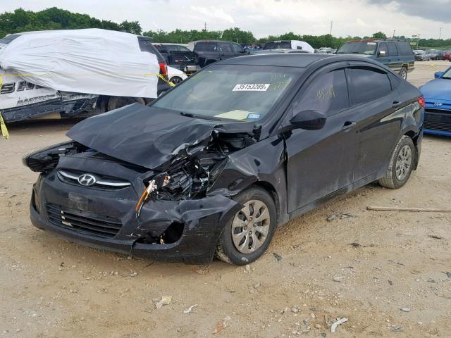 KMHCT4AE6GU114525 - 2016 HYUNDAI ACCENT SE BLACK photo 2