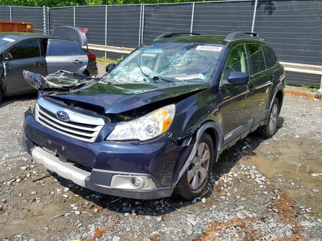 4S4BRDJC1C2220637 - 2012 SUBARU OUTBACK 3. BLUE photo 2