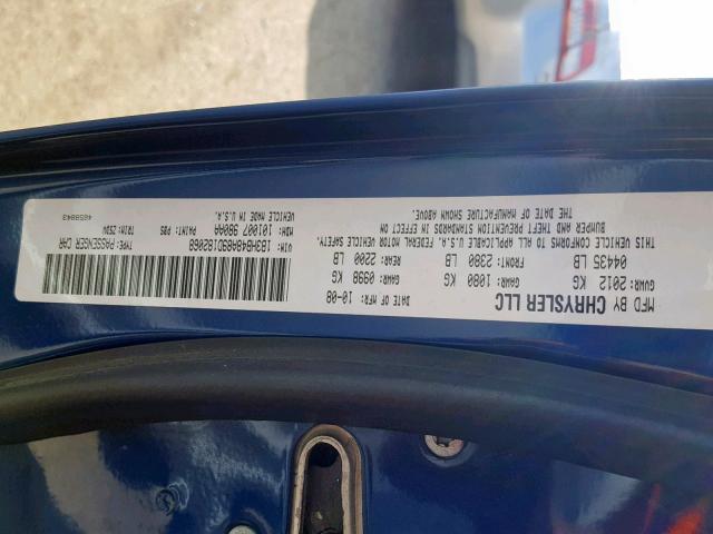 1B3HB48A89D182068 - 2009 DODGE CALIBER SX BLUE photo 10