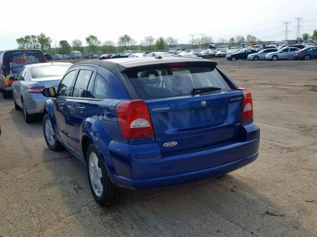 1B3HB48A89D182068 - 2009 DODGE CALIBER SX BLUE photo 3