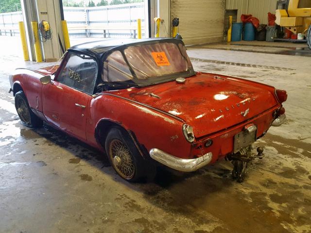 FD29342L - 1968 TRIUMPH CAR SPITFIRE RED photo 3